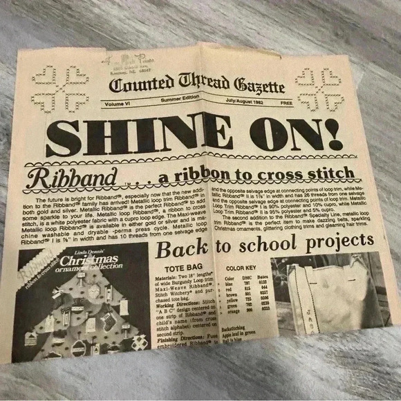 4 Vintage 1970s Needlepoint Cross Stitch Pattern Newspaper Book Butterfly Autumn - Picture 7 of 7